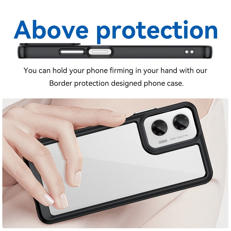 For Motorola Moto G35 5G Colorful Series Acrylic Hybrid TPU Phone Case