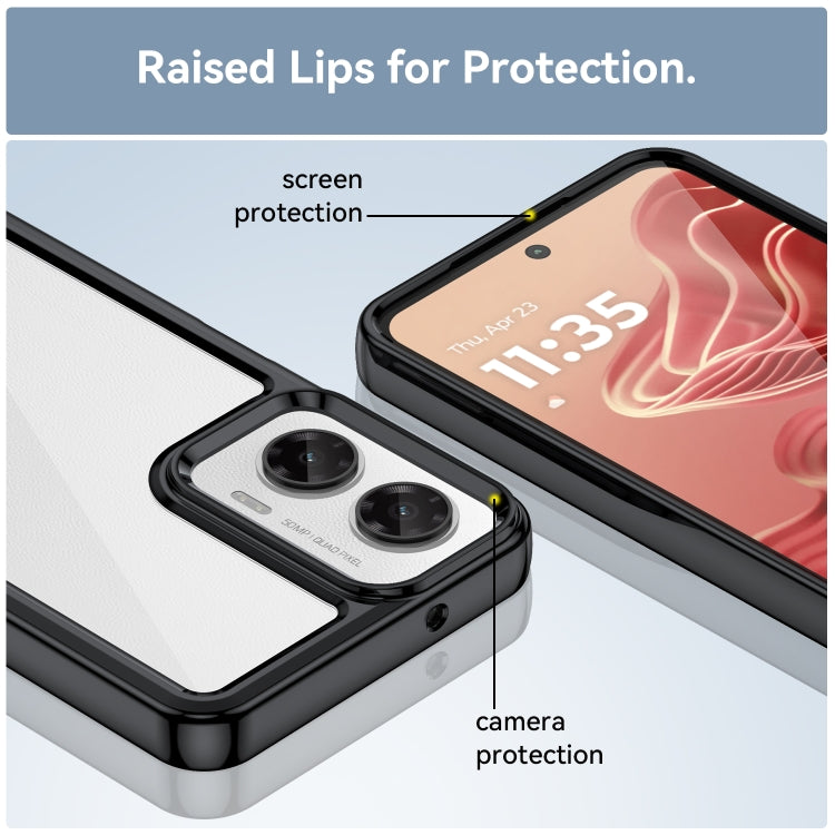 For Motorola Moto G35 5G Colorful Series Acrylic Hybrid TPU Phone Case