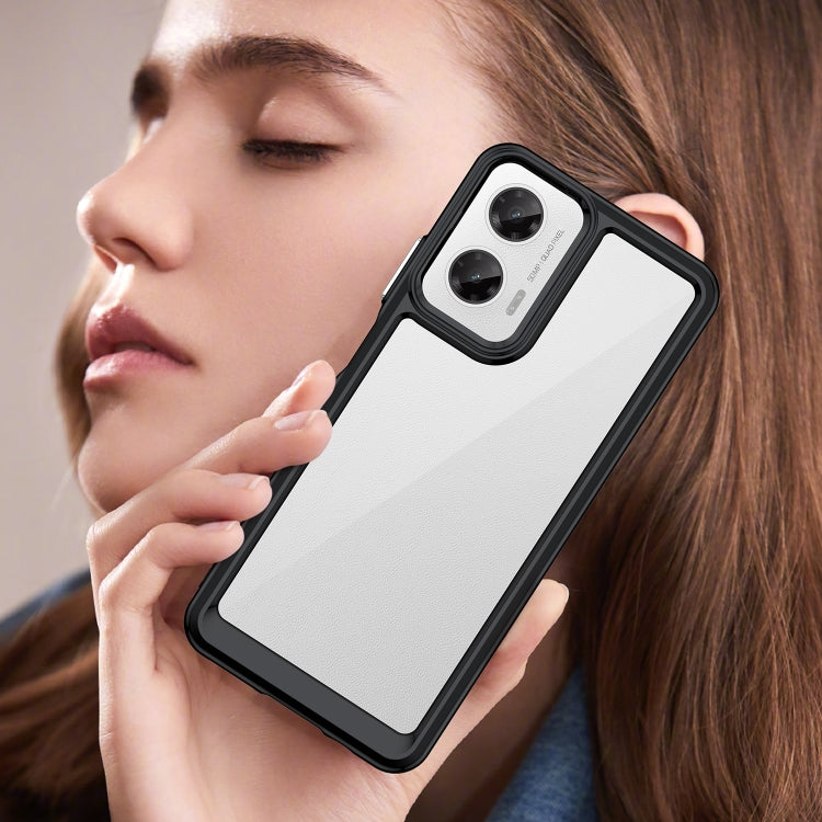 For Motorola Moto G35 5G Colorful Series Acrylic Hybrid TPU Phone Case