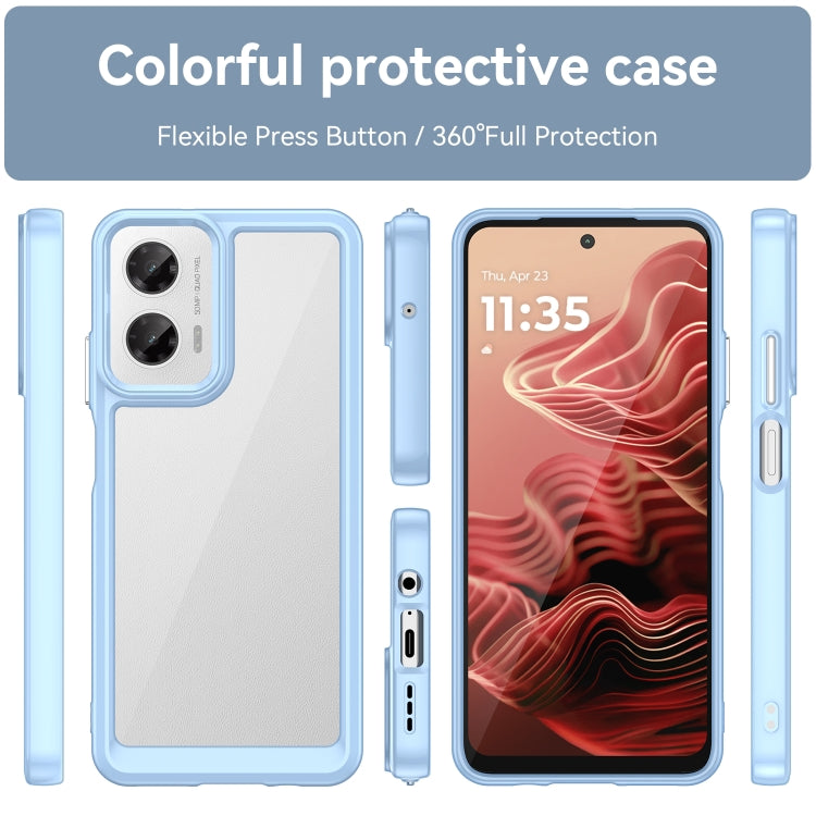 For Motorola Moto G35 5G Colorful Series Acrylic Hybrid TPU Phone Case