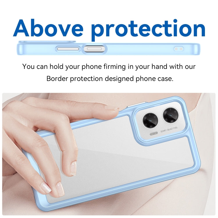 For Motorola Moto G35 5G Colorful Series Acrylic Hybrid TPU Phone Case