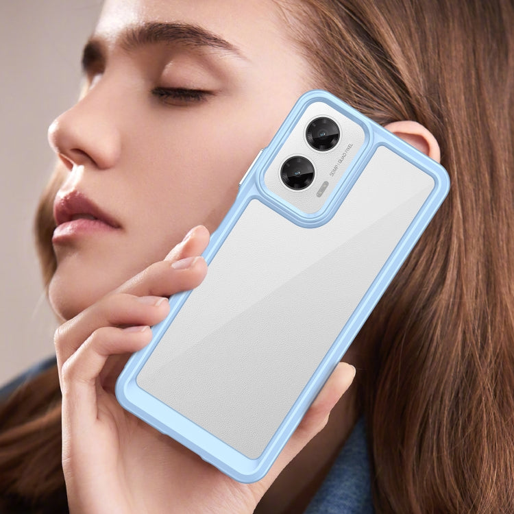 For Motorola Moto G35 5G Colorful Series Acrylic Hybrid TPU Phone Case