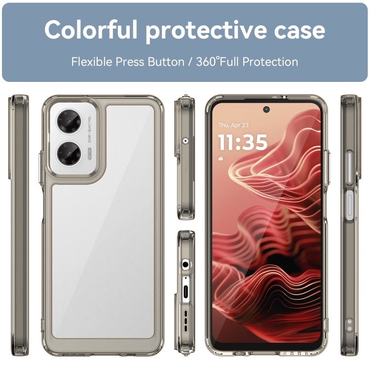 For Motorola Moto G35 5G Colorful Series Acrylic Hybrid TPU Phone Case