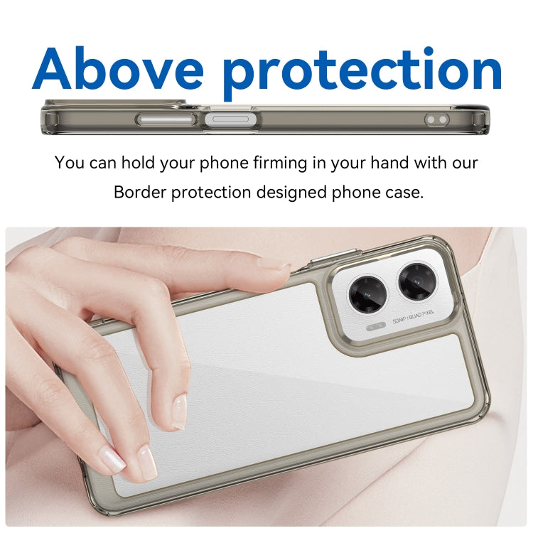 For Motorola Moto G35 5G Colorful Series Acrylic Hybrid TPU Phone Case
