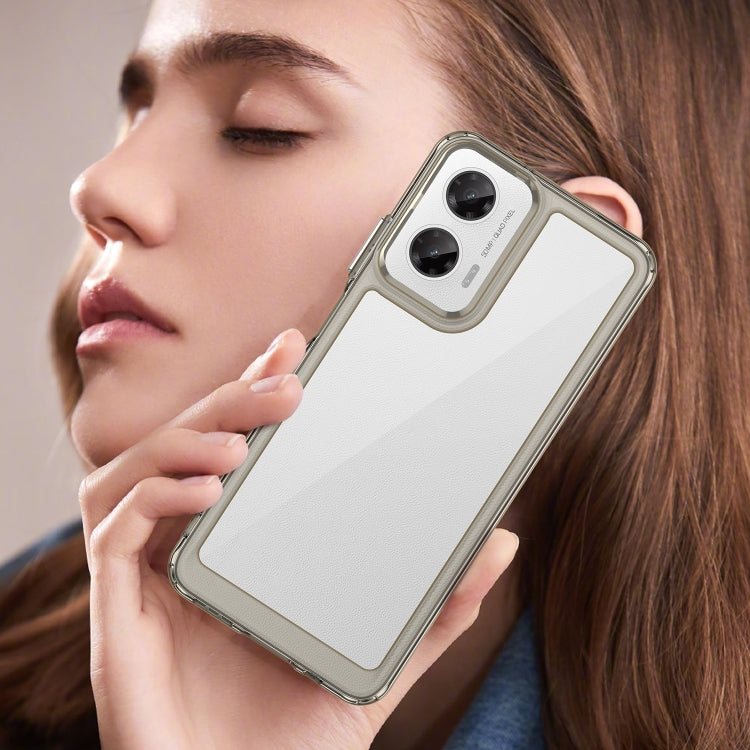 For Motorola Moto G35 5G Colorful Series Acrylic Hybrid TPU Phone Case