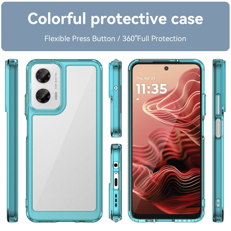 For Motorola Moto G35 5G Colorful Series Acrylic Hybrid TPU Phone Case