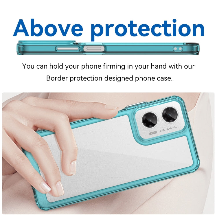 For Motorola Moto G35 5G Colorful Series Acrylic Hybrid TPU Phone Case