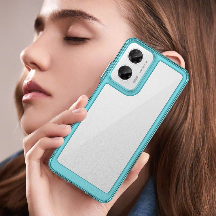For Motorola Moto G35 5G Colorful Series Acrylic Hybrid TPU Phone Case