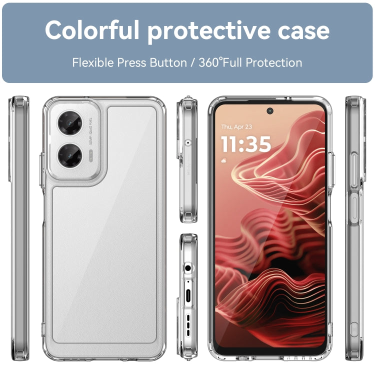 For Motorola Moto G35 5G Colorful Series Acrylic Hybrid TPU Phone Case