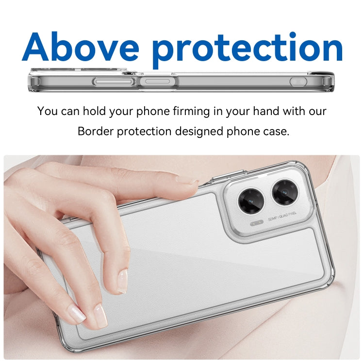 For Motorola Moto G35 5G Colorful Series Acrylic Hybrid TPU Phone Case