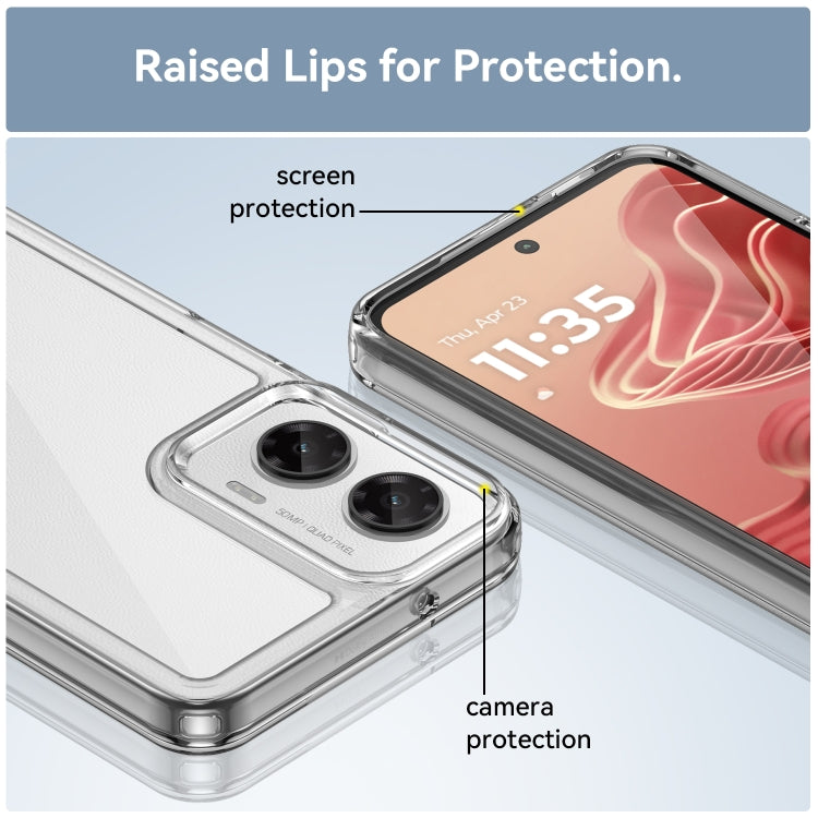 For Motorola Moto G35 5G Colorful Series Acrylic Hybrid TPU Phone Case