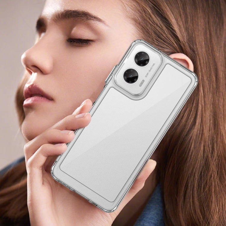 For Motorola Moto G35 5G Colorful Series Acrylic Hybrid TPU Phone Case