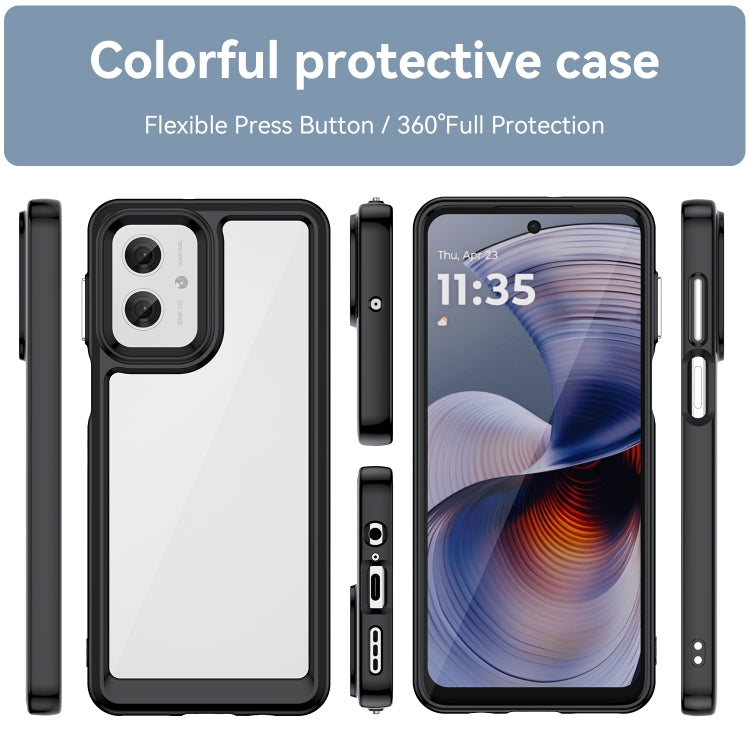 For Motorola Moto G55 5G Colorful Series Acrylic Hybrid TPU Phone Case