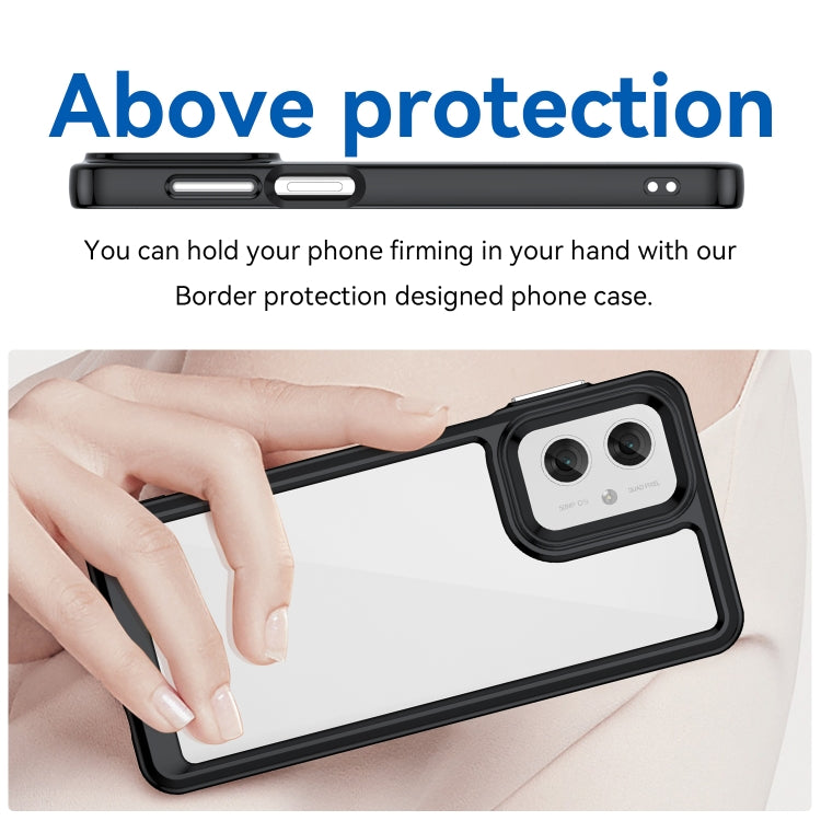 For Motorola Moto G55 5G Colorful Series Acrylic Hybrid TPU Phone Case