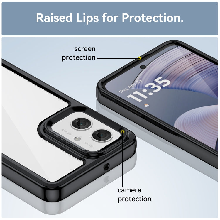 For Motorola Moto G55 5G Colorful Series Acrylic Hybrid TPU Phone Case