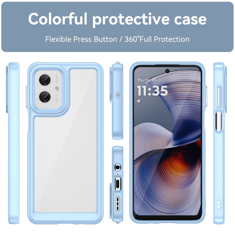 For Motorola Moto G55 5G Colorful Series Acrylic Hybrid TPU Phone Case