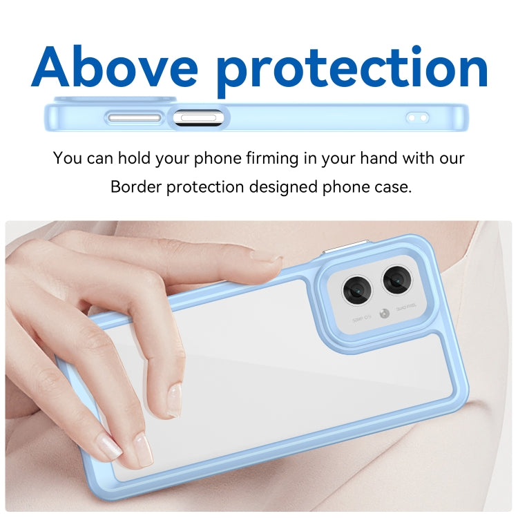 For Motorola Moto G55 5G Colorful Series Acrylic Hybrid TPU Phone Case