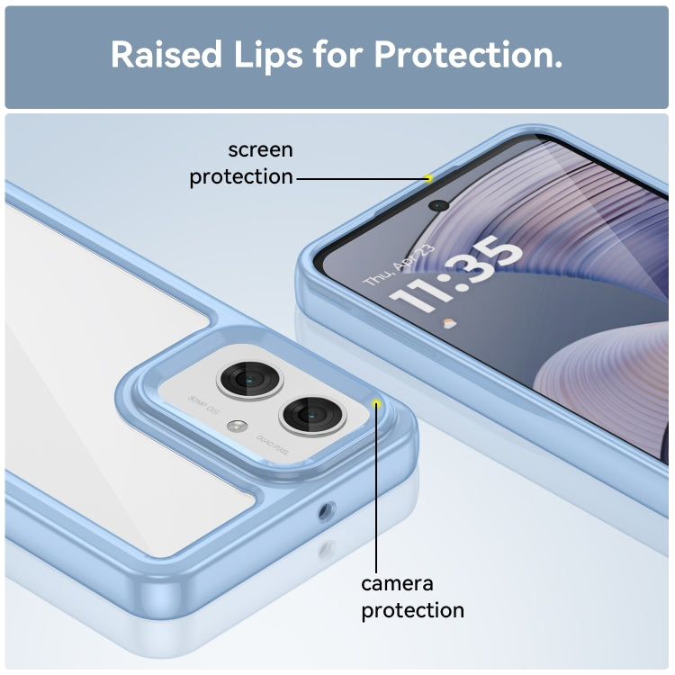For Motorola Moto G55 5G Colorful Series Acrylic Hybrid TPU Phone Case