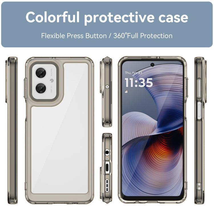 For Motorola Moto G55 5G Colorful Series Acrylic Hybrid TPU Phone Case