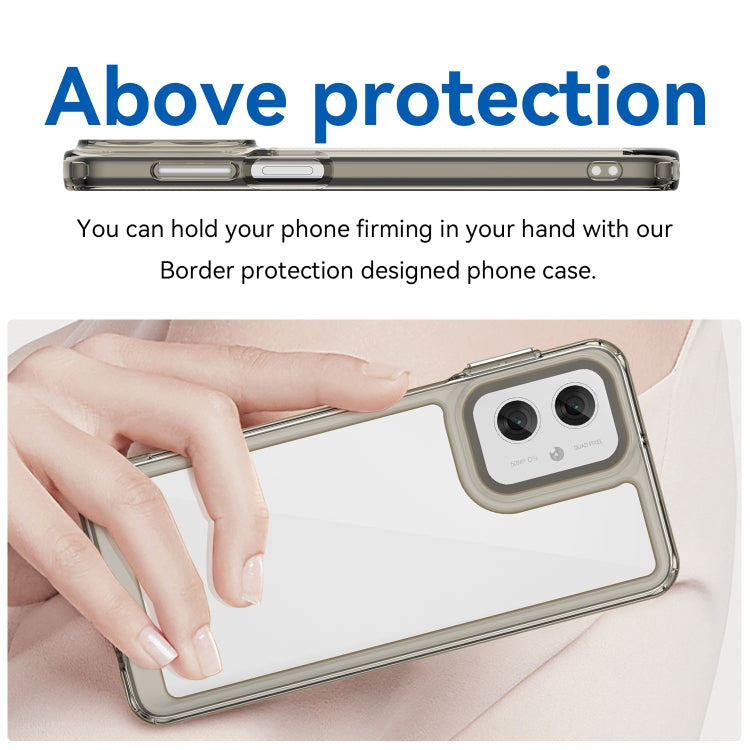 For Motorola Moto G55 5G Colorful Series Acrylic Hybrid TPU Phone Case