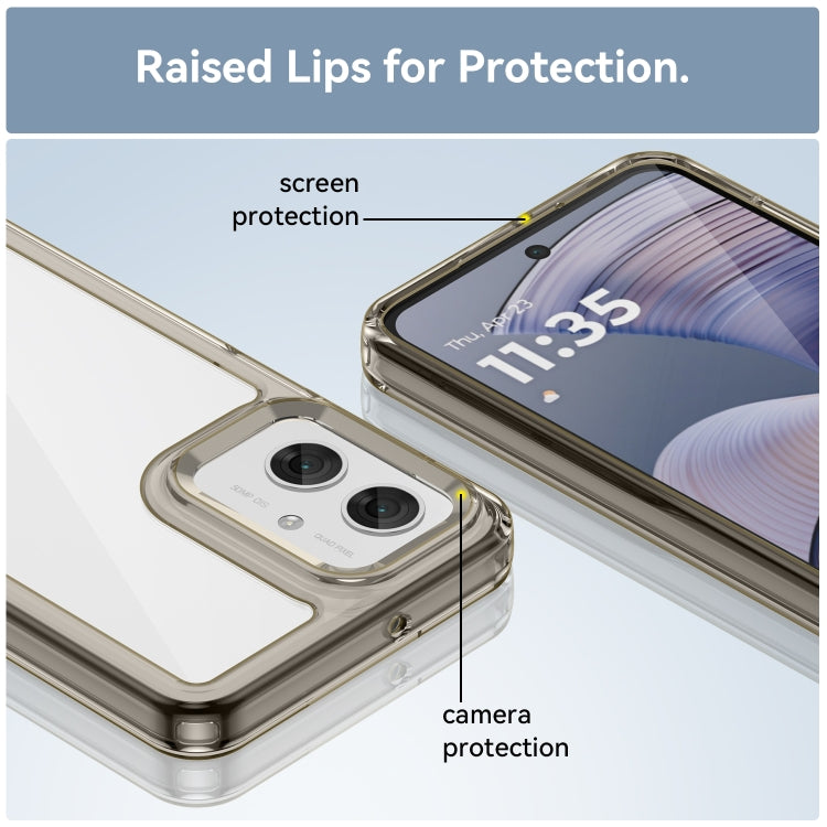 For Motorola Moto G55 5G Colorful Series Acrylic Hybrid TPU Phone Case