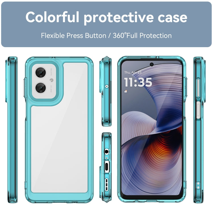 For Motorola Moto G55 5G Colorful Series Acrylic Hybrid TPU Phone Case