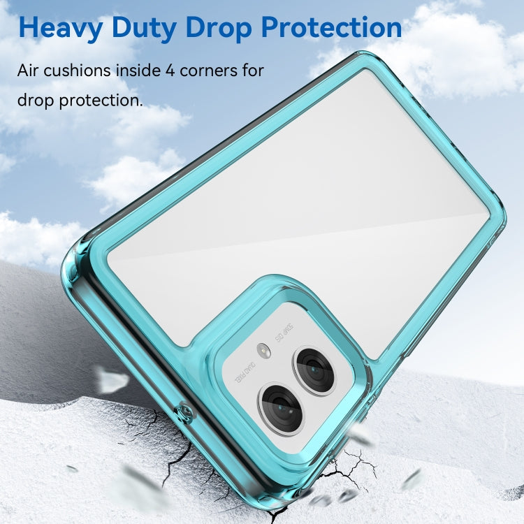 For Motorola Moto G55 5G Colorful Series Acrylic Hybrid TPU Phone Case