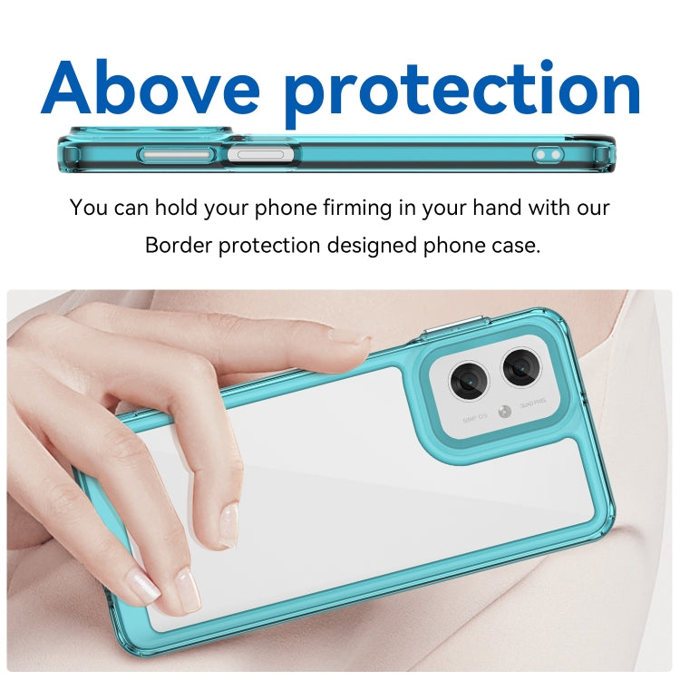 For Motorola Moto G55 5G Colorful Series Acrylic Hybrid TPU Phone Case
