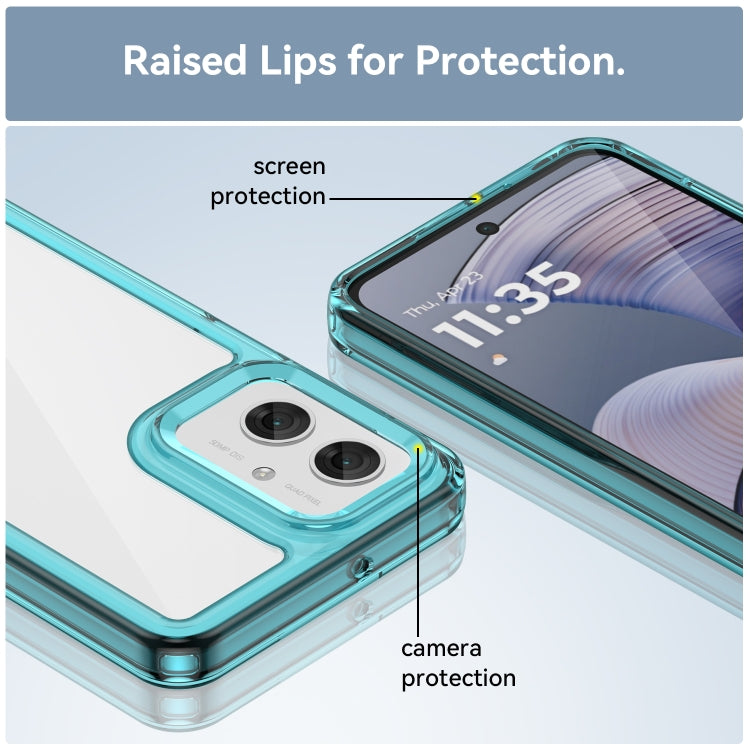 For Motorola Moto G55 5G Colorful Series Acrylic Hybrid TPU Phone Case