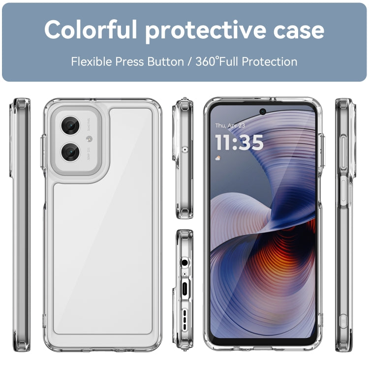 For Motorola Moto G55 5G Colorful Series Acrylic Hybrid TPU Phone Case