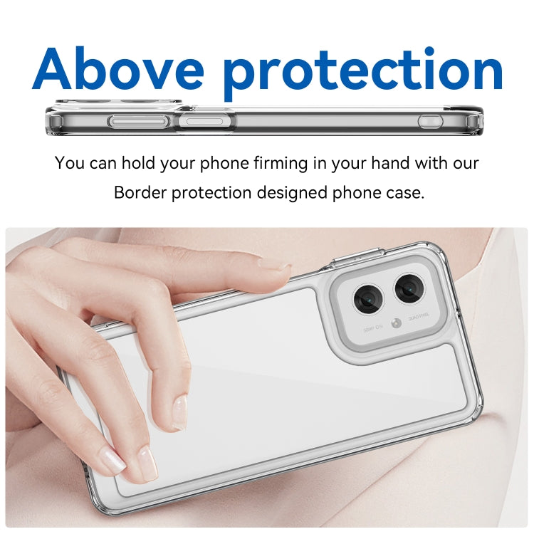 For Motorola Moto G55 5G Colorful Series Acrylic Hybrid TPU Phone Case
