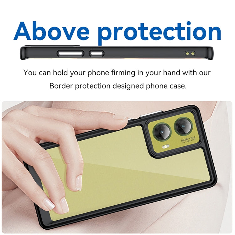 For Motorola Moto G85 Colorful Series Acrylic Hybrid TPU Phone Case