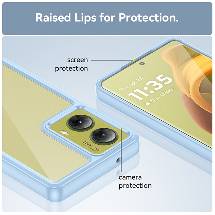 For Motorola Moto G85 Colorful Series Acrylic Hybrid TPU Phone Case