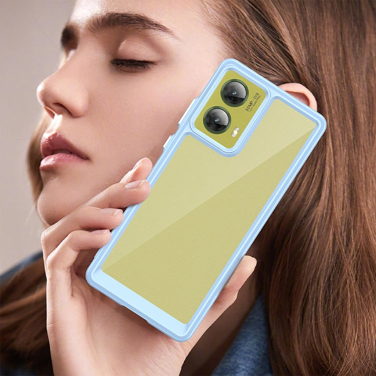 For Motorola Moto G85 Colorful Series Acrylic Hybrid TPU Phone Case