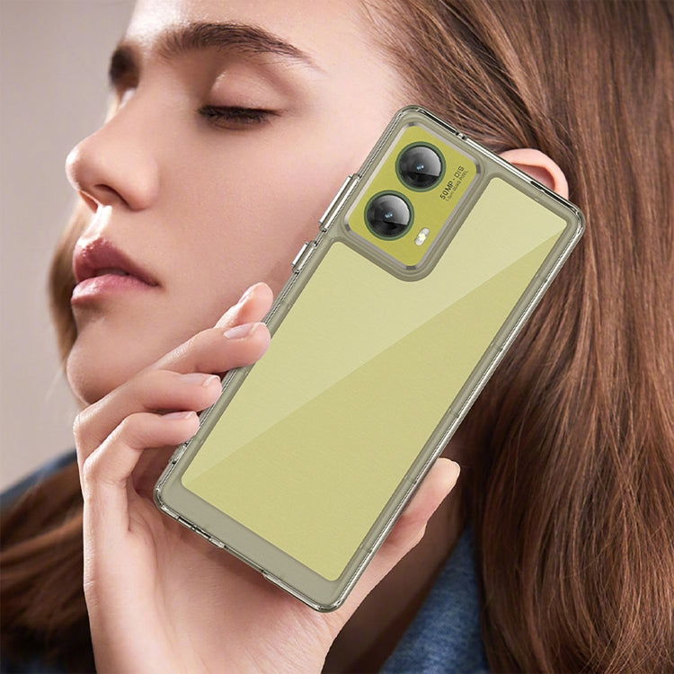 For Motorola Moto G85 Colorful Series Acrylic Hybrid TPU Phone Case