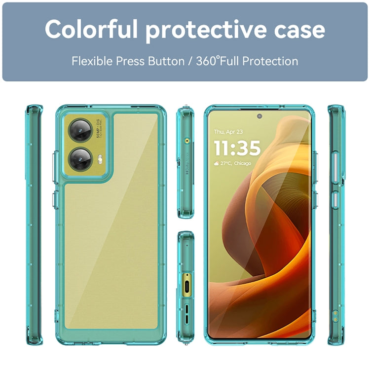 For Motorola Moto G85 Colorful Series Acrylic Hybrid TPU Phone Case