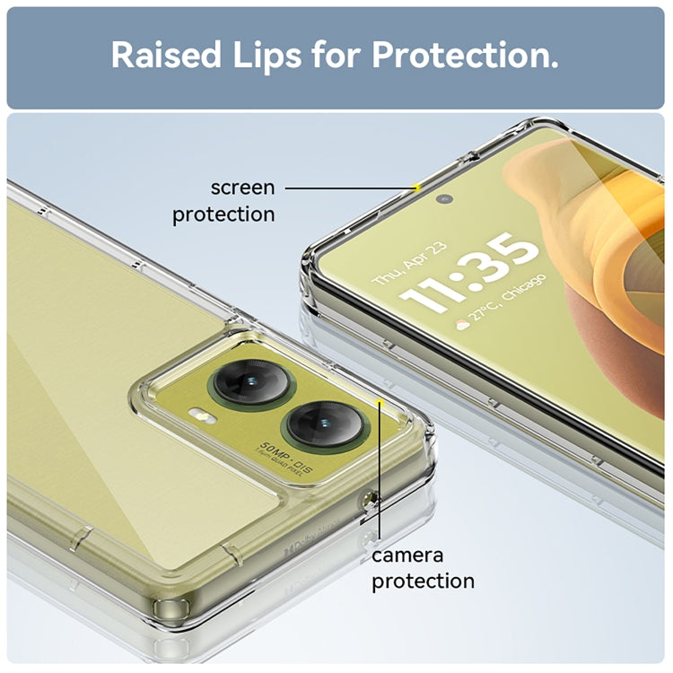 For Motorola Moto G85 Colorful Series Acrylic Hybrid TPU Phone Case