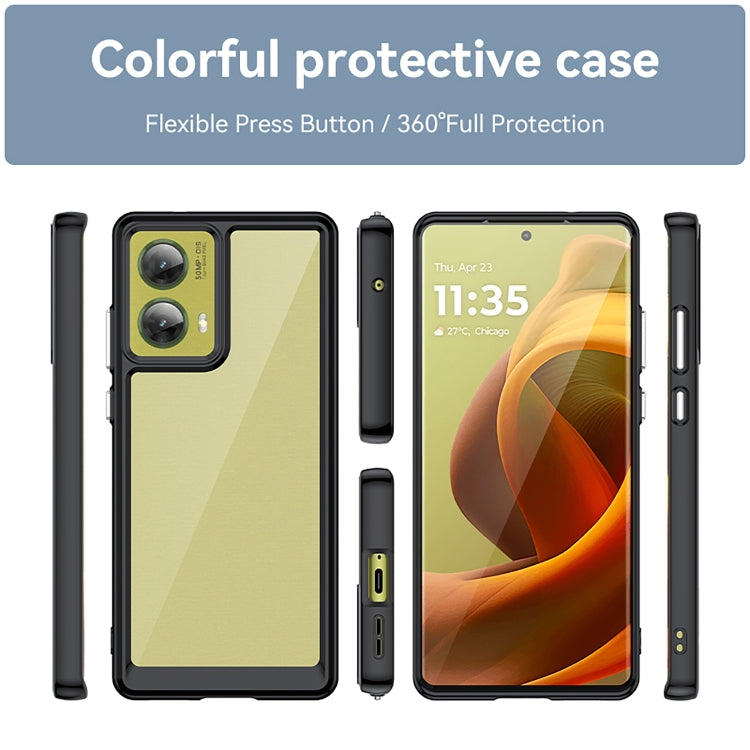 For Motorola S50 Neo Colorful Series Acrylic Hybrid TPU Phone Case