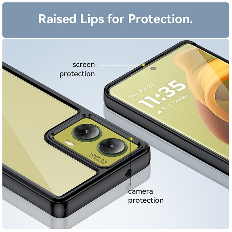 For Motorola S50 Neo Colorful Series Acrylic Hybrid TPU Phone Case