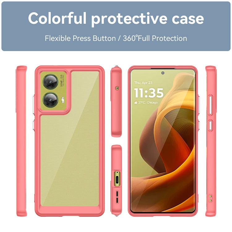 For Motorola S50 Neo Colorful Series Acrylic Hybrid TPU Phone Case
