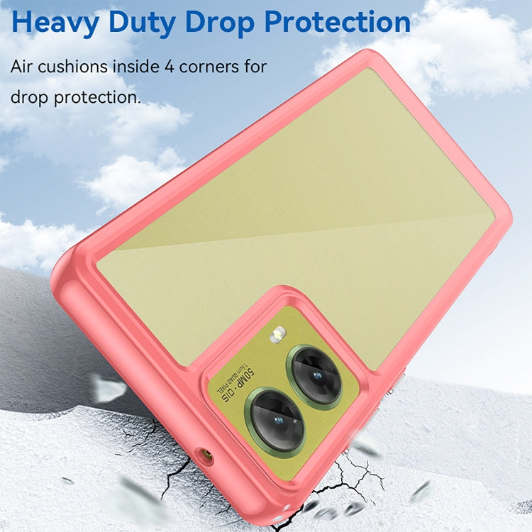 For Motorola S50 Neo Colorful Series Acrylic Hybrid TPU Phone Case