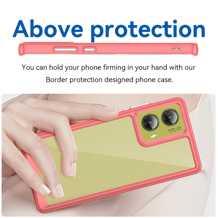 For Motorola S50 Neo Colorful Series Acrylic Hybrid TPU Phone Case