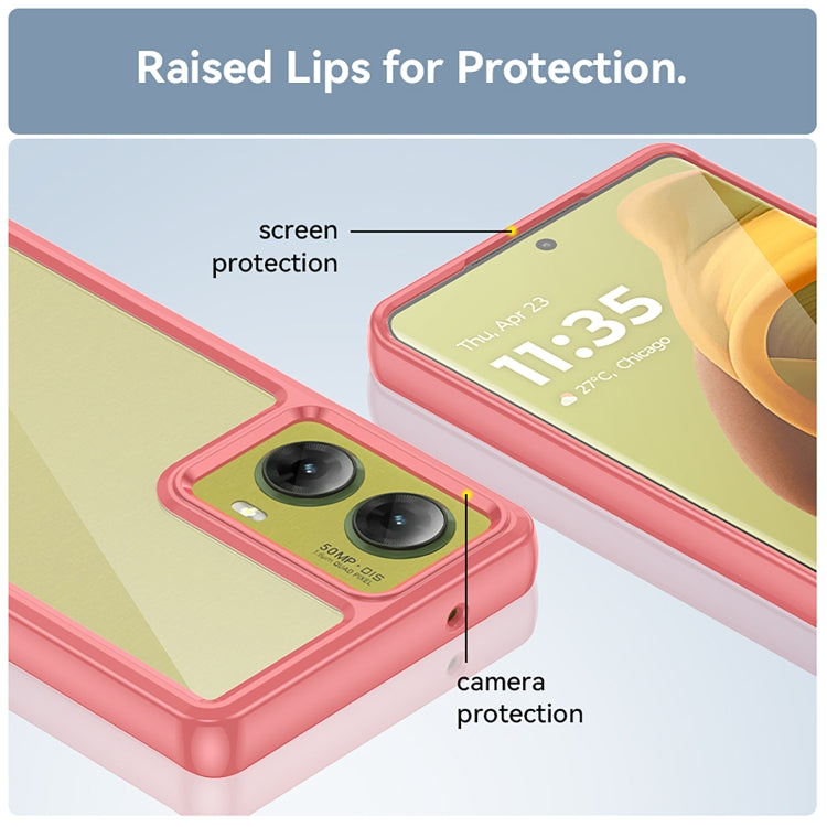 For Motorola S50 Neo Colorful Series Acrylic Hybrid TPU Phone Case