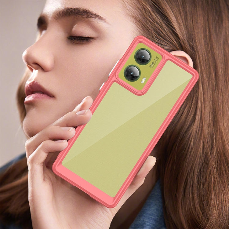 For Motorola S50 Neo Colorful Series Acrylic Hybrid TPU Phone Case