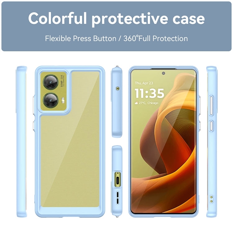 For Motorola S50 Neo Colorful Series Acrylic Hybrid TPU Phone Case