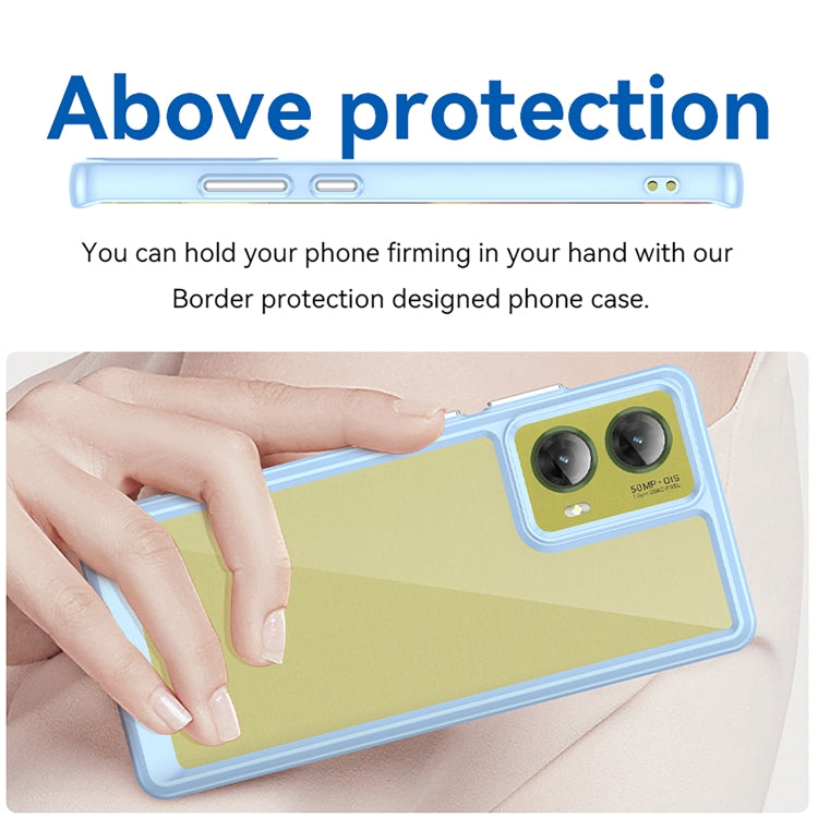 For Motorola S50 Neo Colorful Series Acrylic Hybrid TPU Phone Case