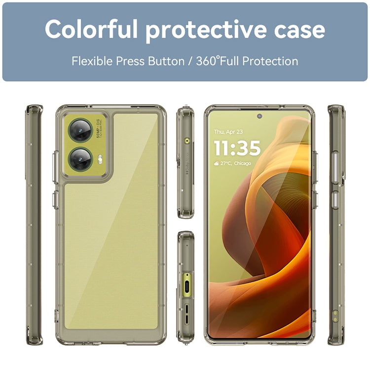 For Motorola S50 Neo Colorful Series Acrylic Hybrid TPU Phone Case