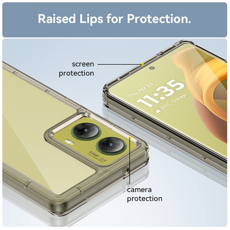 For Motorola S50 Neo Colorful Series Acrylic Hybrid TPU Phone Case