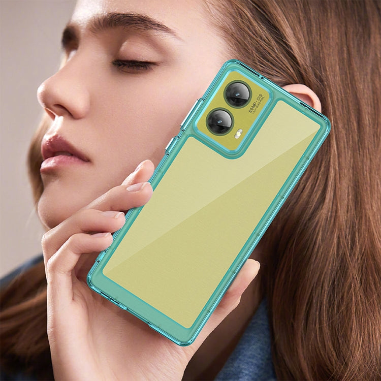 For Motorola S50 Neo Colorful Series Acrylic Hybrid TPU Phone Case