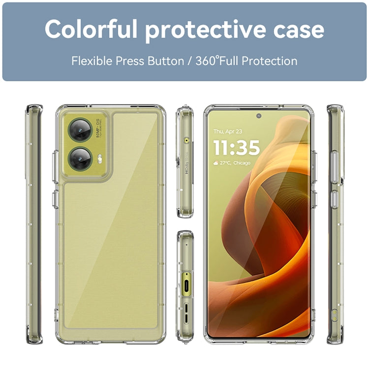 For Motorola S50 Neo Colorful Series Acrylic Hybrid TPU Phone Case